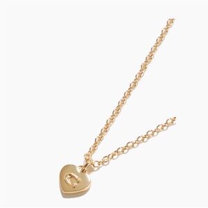 Coach Necklace with Heart-Shaped Pendant - Gold